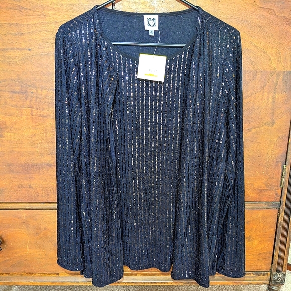 Ann Klein Sparkling Top / Elegant Ann Klein Top - Picture 1 of 10